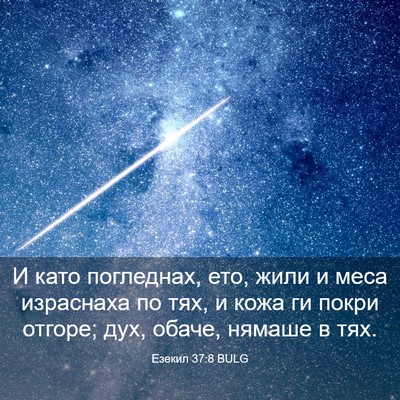 Picture 03 - Езекил 37:8 BULG - И като погледнах, ето, жили - Bible Verse Picture