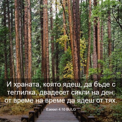 Picture 03 - Езекил 4:10 BULG - И храната, която ядеш, да - Bible Verse Picture