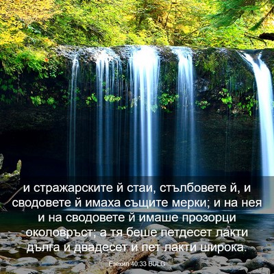 Picture 03 - Езекил 40:33 BULG - и стражарските й стаи, - Bible Verse Picture