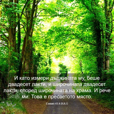 Picture 03 - Езекил 41:4 BULG - И като измери дължината му, - Bible Verse Picture