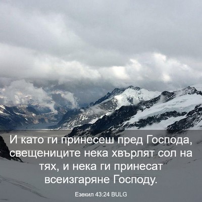 Picture 03 - Езекил 43:24 BULG - И като ги принесеш пред - Bible Verse Picture