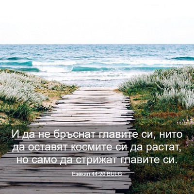Picture 03 - Езекил 44:20 BULG - И да не бръснат главите си, - Bible Verse Picture