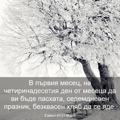 Picture 03 - Езекил 45:21 BULG - В първия месец, на - Bible Verse Picture
