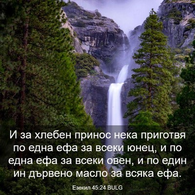 Picture 03 - Езекил 45:24 BULG - И за хлебен принос нека - Bible Verse Picture