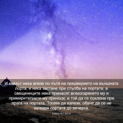 Picture 03 - Езекил 46:2 BULG - И князът нека влезе по пътя - Bible Verse Picture
