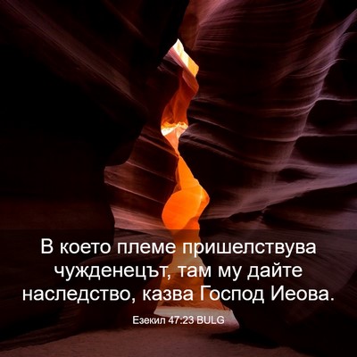 Picture 03 - Езекил 47:23 BULG - В което племе пришелствува - Bible Verse Picture