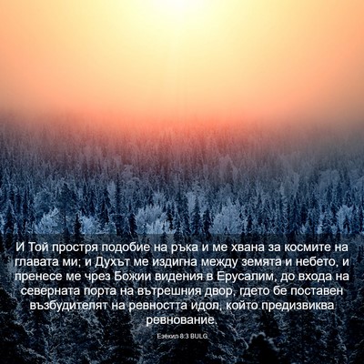 Picture 03 - Езекил 8:3 BULG - И Той простря подобие на - Bible Verse Picture