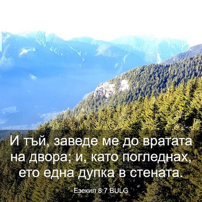 Picture 03 - Езекил 8:7 BULG - И тъй, заведе ме до вратата - Bible Verse Picture
