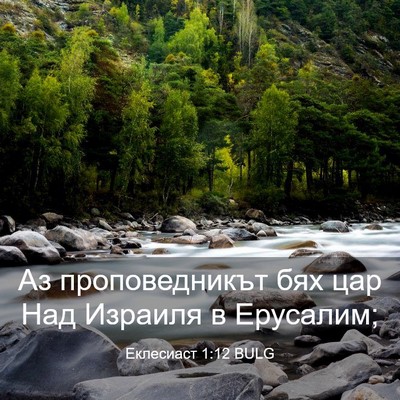 Picture 03 - Еклесиаст 1:12 BULG - Аз проповедникът бях цар - Bible Verse Picture