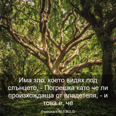 Picture 03 - Еклесиаст 10:5 BULG - Има зло, което видях под - Bible Verse Picture