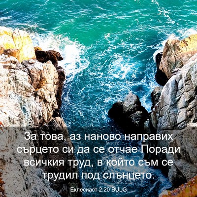 Picture 03 - Еклесиаст 2:20 BULG - За това, аз наново направих - Bible Verse Picture