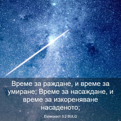 Picture 03 - Еклесиаст 3:2 BULG - Време за раждане, и време - Bible Verse Picture