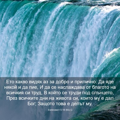 Picture 03 - Еклесиаст 5:18 BULG - Ето какво видях аз за добро - Bible Verse Picture