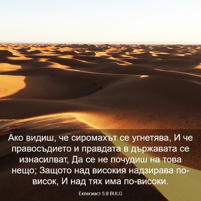 Picture 03 - Еклесиаст 5:8 BULG - Ако видиш, че сиромахът се - Bible Verse Picture