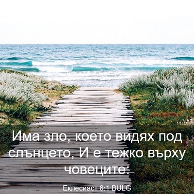Picture 03 - Еклесиаст 6:1 BULG - Има зло, което видях под - Bible Verse Picture