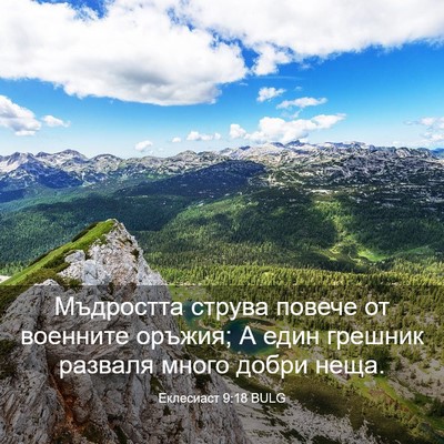 Picture 03 - Еклесиаст 9:18 BULG - Мъдростта струва повече от - Bible Verse Picture