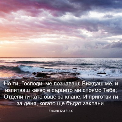 Picture 03 - Еремия 12:3 BULG - Но ти, Господи, ме познаваш; - Bible Verse Picture