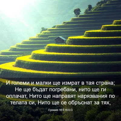 Picture 03 - Еремия 16:6 BULG - И големи и малки ще измрат - Bible Verse Picture