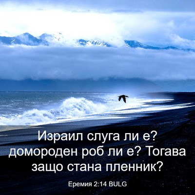 Picture 03 - Еремия 2:14 BULG - Израил слуга ли е? - Bible Verse Picture