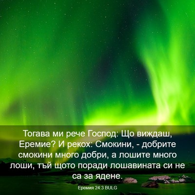 Picture 03 - Еремия 24:3 BULG - Тогава ми рече Господ: Що - Bible Verse Picture