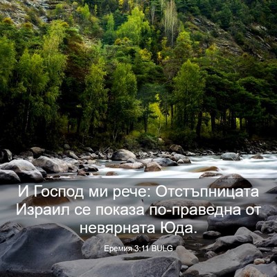 Picture 03 - Еремия 3:11 BULG - И Господ ми рече: - Bible Verse Picture