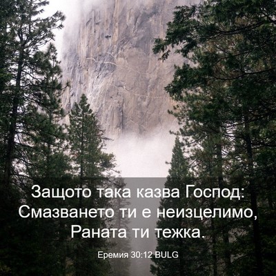 Picture 03 - Еремия 30:12 BULG - Защото така казва Господ: - Bible Verse Picture
