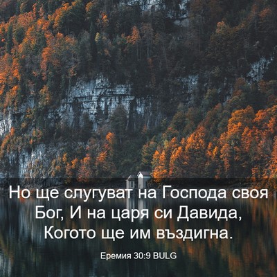 Picture 03 - Еремия 30:9 BULG - Но ще слугуват на Господа - Bible Verse Picture
