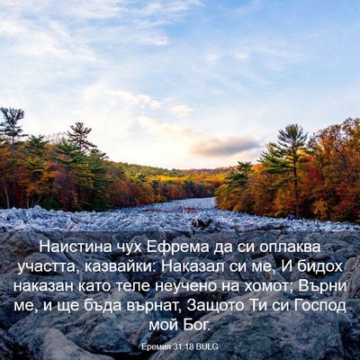 Picture 03 - Еремия 31:18 BULG - Наистина чух Ефрема да си - Bible Verse Picture