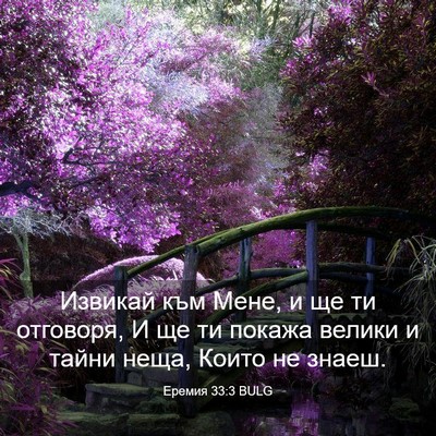 Picture 03 - Еремия 33:3 BULG - Извикай към Мене, и ще ти - Bible Verse Picture