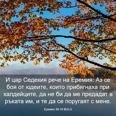 Picture 03 - Еремия 38:19 BULG - И цар Седекия рече на - Bible Verse Picture