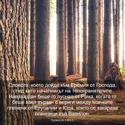 Picture 03 - Еремия 40:1 BULG - Словото, което дойде към - Bible Verse Picture