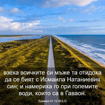 Picture 03 - Еремия 41:12 BULG - взеха всичките си мъже та - Bible Verse Picture