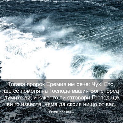 Picture 03 - Еремия 42:4 BULG - Тогава пророк Еремия им - Bible Verse Picture
