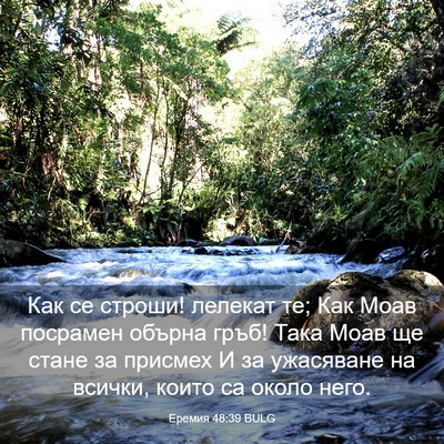 Picture 03 - Еремия 48:39 BULG - Как се строши! лелекат те; - Bible Verse Picture