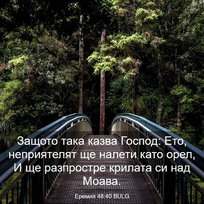 Picture 03 - Еремия 48:40 BULG - Защото така казва Господ: - Bible Verse Picture