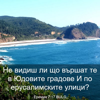 Picture 03 - Еремия 7:17 BULG - Не видиш ли що вършат те в - Bible Verse Picture