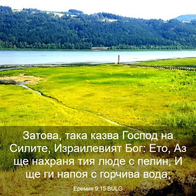 Picture 03 - Еремия 9:15 BULG - Затова, така казва Господ - Bible Verse Picture