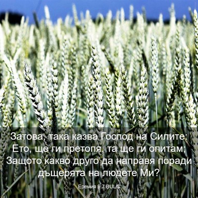 Picture 03 - Еремия 9:7 BULG - Затова, така казва Господ - Bible Verse Picture
