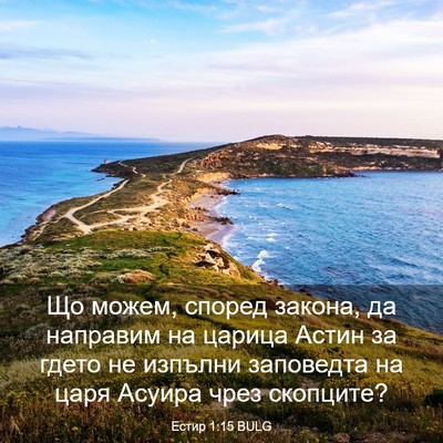 Picture 03 - Естир 1:15 BULG - Що можем, според закона, да - Bible Verse Picture