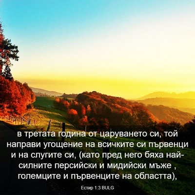 Picture 03 - Естир 1:3 BULG - в третата година от - Bible Verse Picture