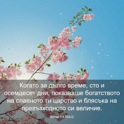 Picture 03 - Естир 1:4 BULG - Когато за дълго време, сто - Bible Verse Picture