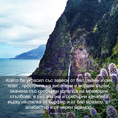 Picture 03 - Естир 1:6 BULG - Който бе украсил със - Bible Verse Picture
