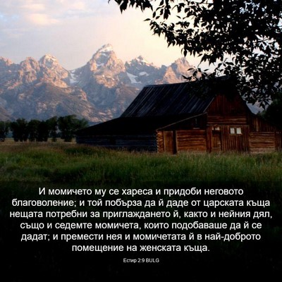 Picture 03 - Естир 2:9 BULG - И момичето му се хареса и - Bible Verse Picture