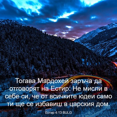 Picture 03 - Естир 4:13 BULG - Тогава Мардохей заръча да - Bible Verse Picture