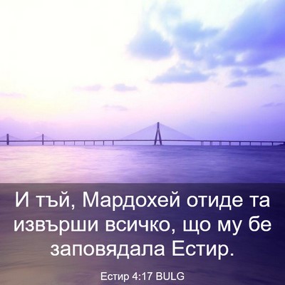 Picture 03 - Естир 4:17 BULG - И тъй, Мардохей отиде та - Bible Verse Picture