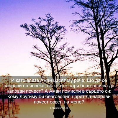 Picture 03 - Естир 6:6 BULG - И като влезе Аман царят му - Bible Verse Picture