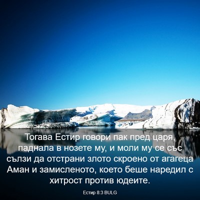 Picture 03 - Естир 8:3 BULG - Тогава Естир говори пак - Bible Verse Picture