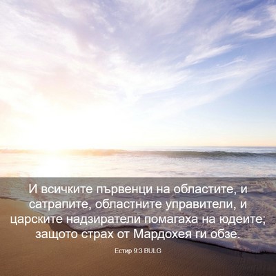 Picture 03 - Естир 9:3 BULG - И всичките първенци на - Bible Verse Picture