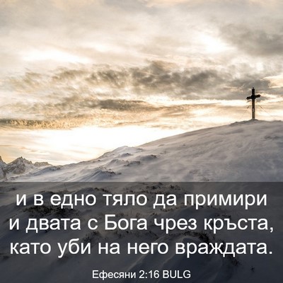Picture 03 - Ефесяни 2:16 BULG - и в едно тяло да примири и - Bible Verse Picture