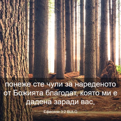 Picture 03 - Ефесяни 3:2 BULG - понеже сте чули за - Bible Verse Picture